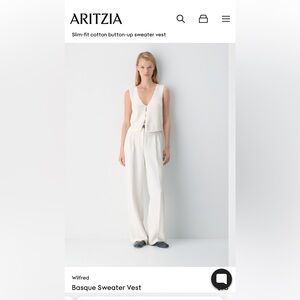 Aritzia Wilfred basque vest top M